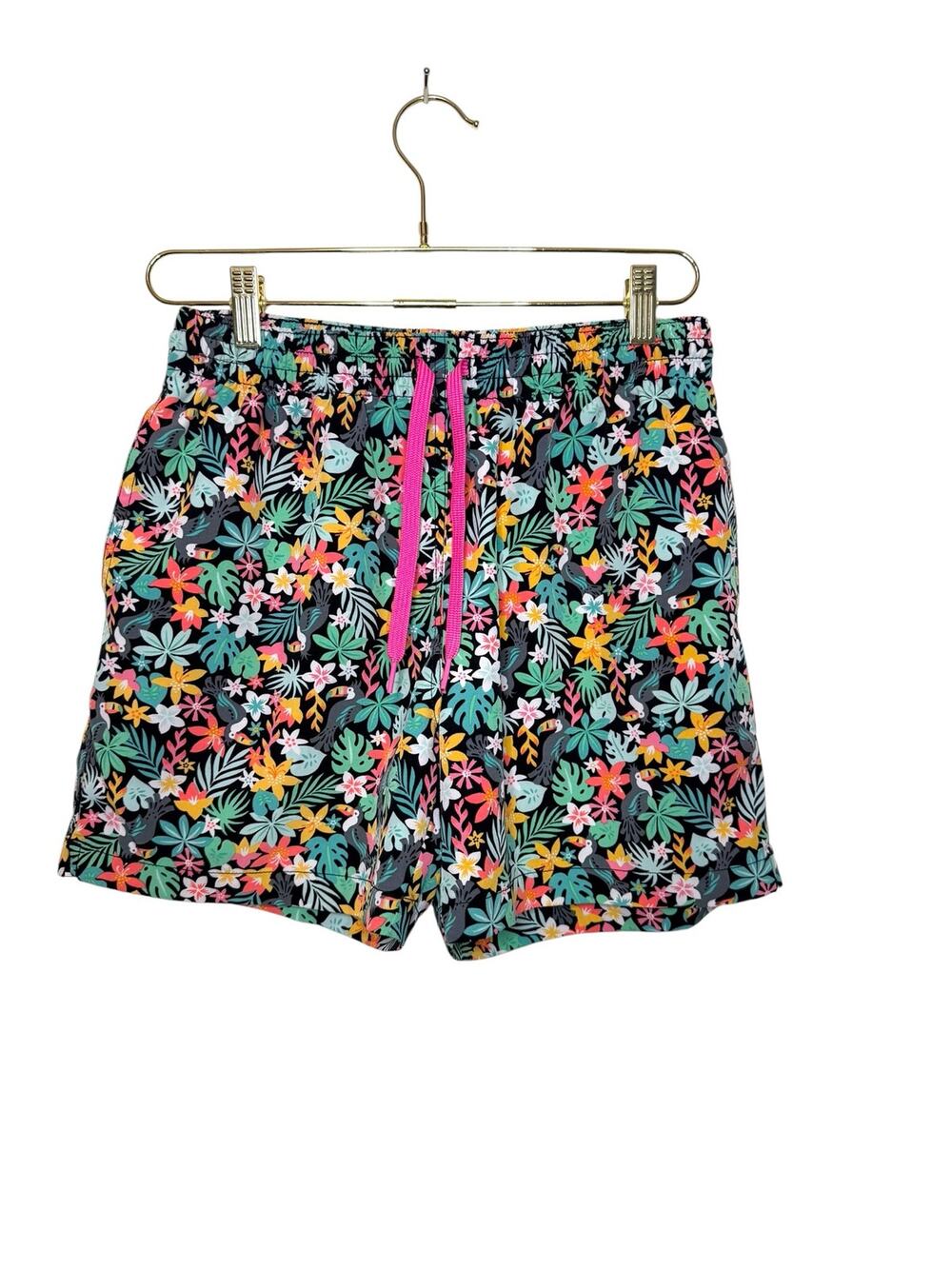 Chubbies The Bloomerangs Swim Trunks Men M Black Multi Beach Summer